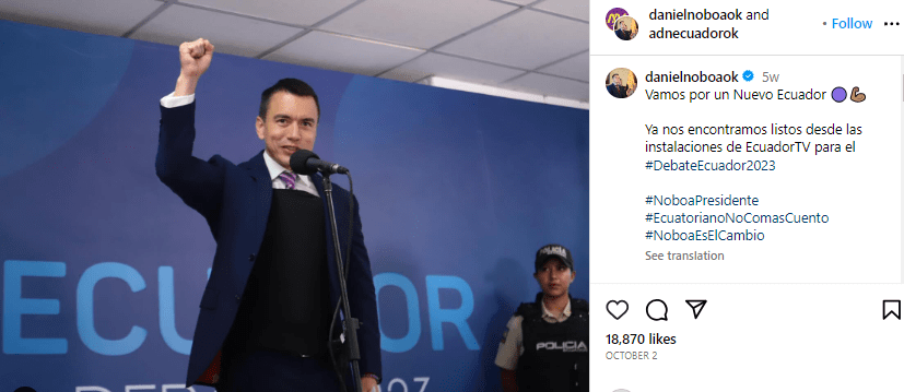 Daniel Noboa Ehefrau