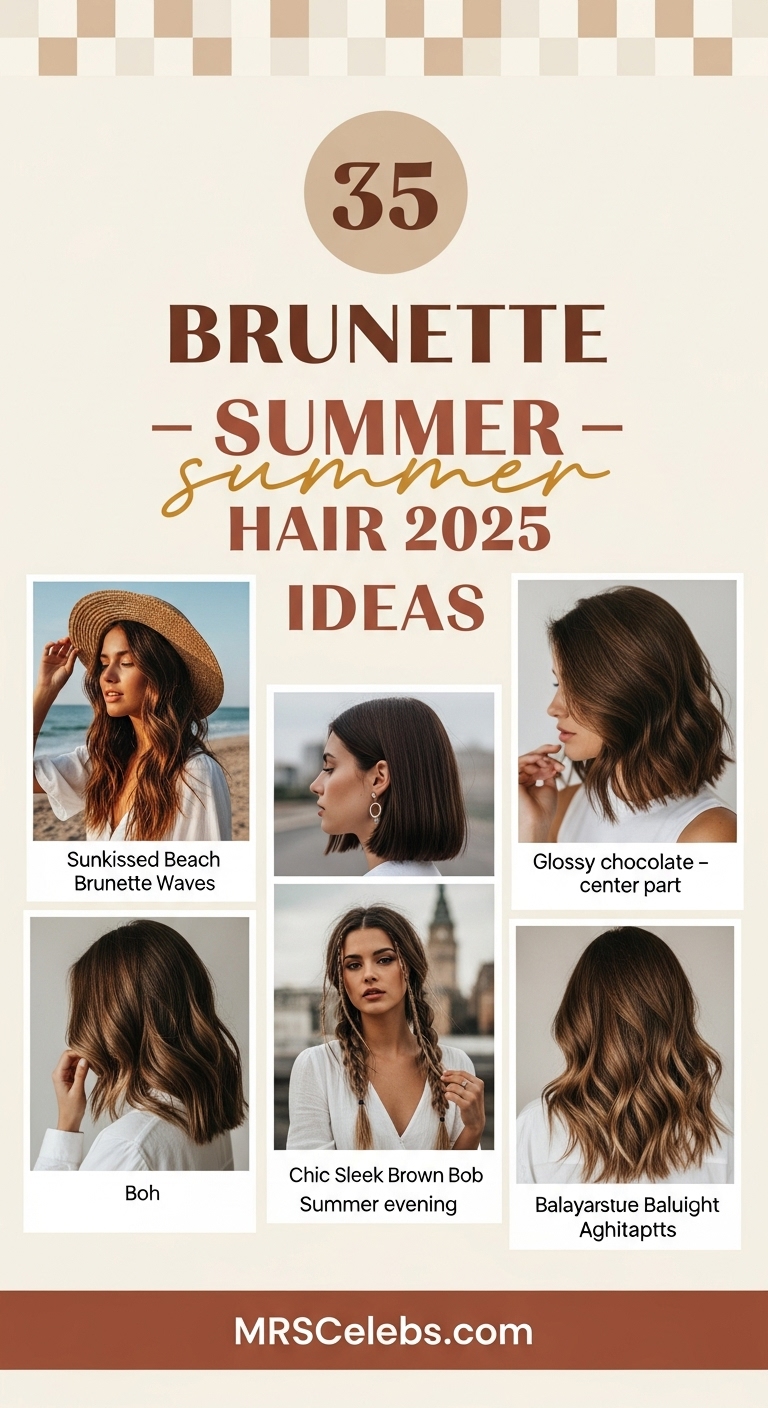 BRUNETTE SUMMER HAIR 2025 IDEAS BRUNETTE SUMMER HAIR 2025 IDEAS
