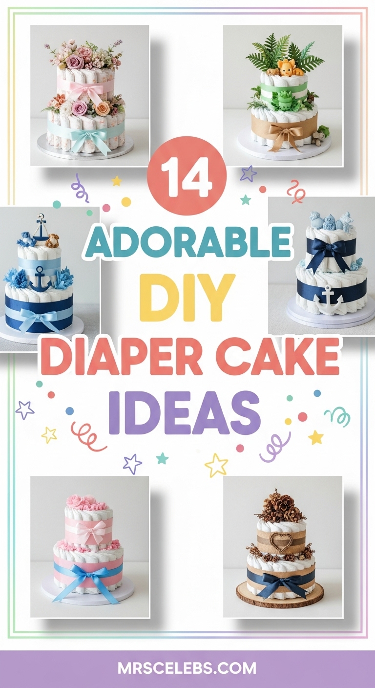 10 ADORABLE DIY DIAPER CAKE IDEAS 10 ADORABLE DIY DIAPER CAKE IDEAS