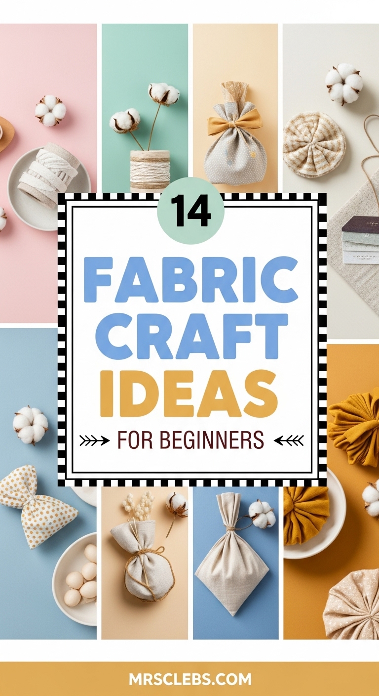 14 FABRIC CRAFT IDEAS FOR BEGINNERS