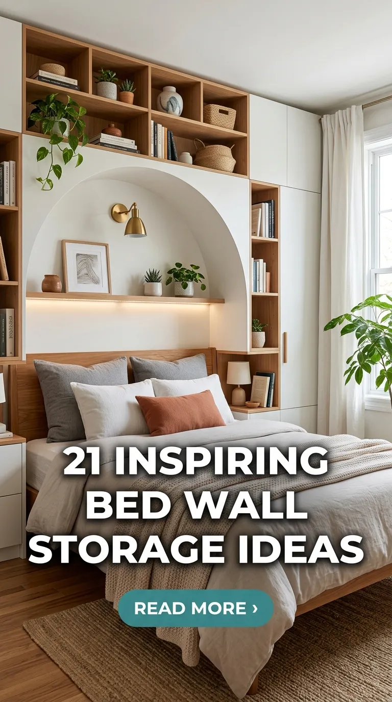 21 Bed Wall Storage Ideas