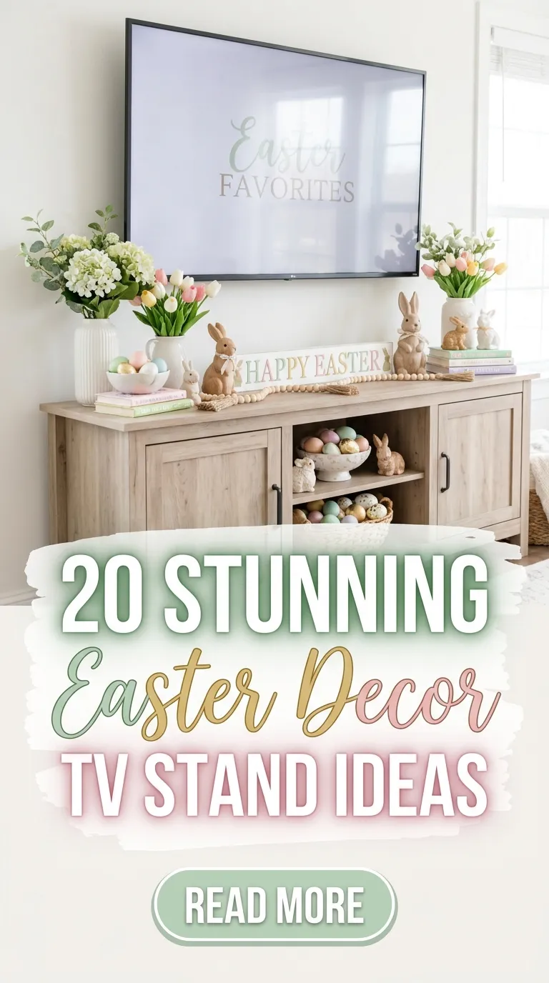 20 Easter Decor TV Stand