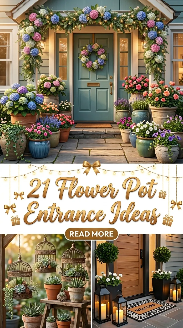 21 Flower Pot Entrance Ideas 21 Flower Pot Entrance Ideas