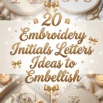 20 Embroidery Initials Letters Ideas to Embellish