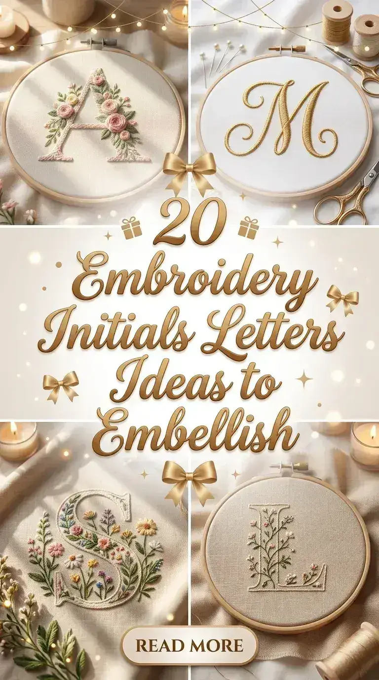 20 Embroidery Initials Letters Ideas to Embellish