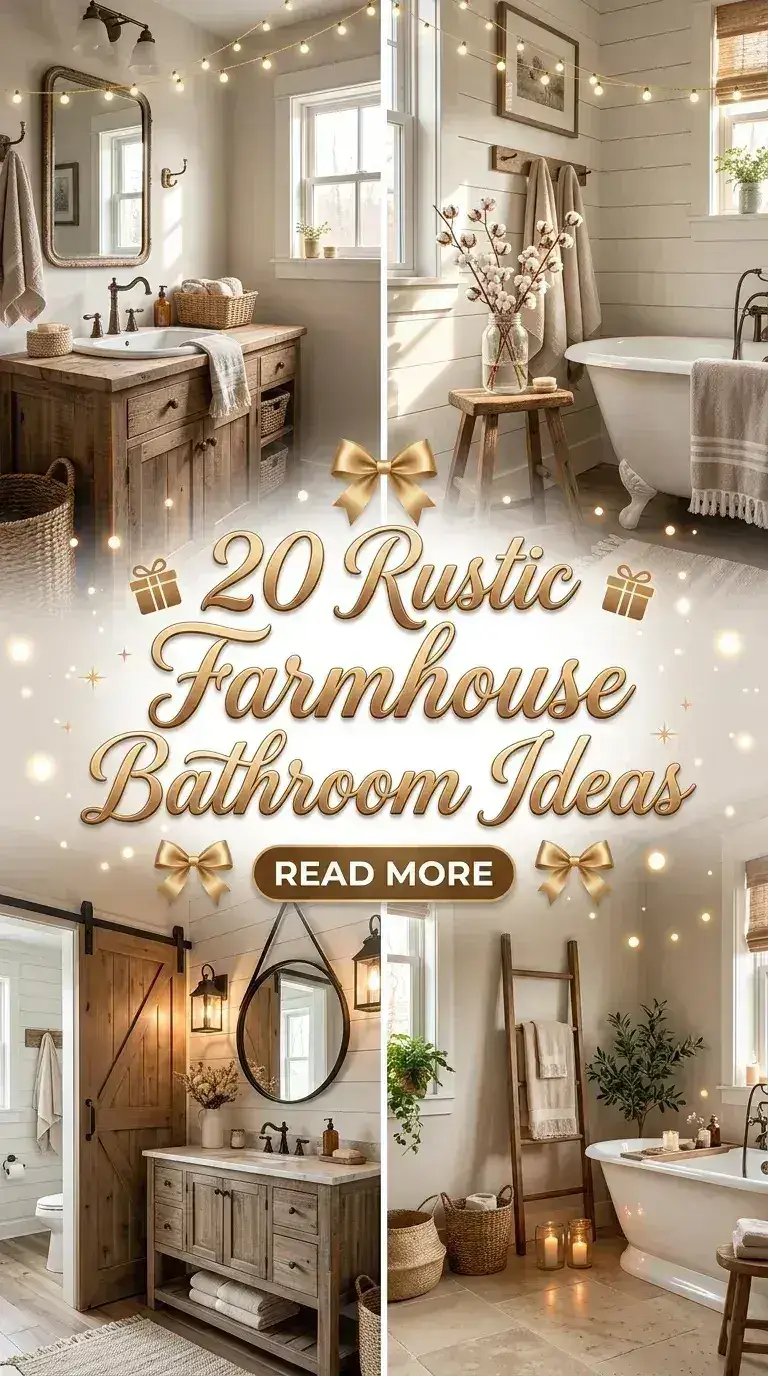 20 Rustic Farmhouse Bathroom Ideas