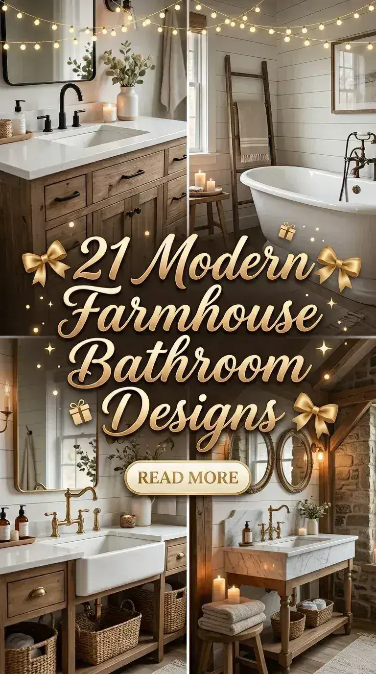 21 Modern Farmhouse Bathroom Designs