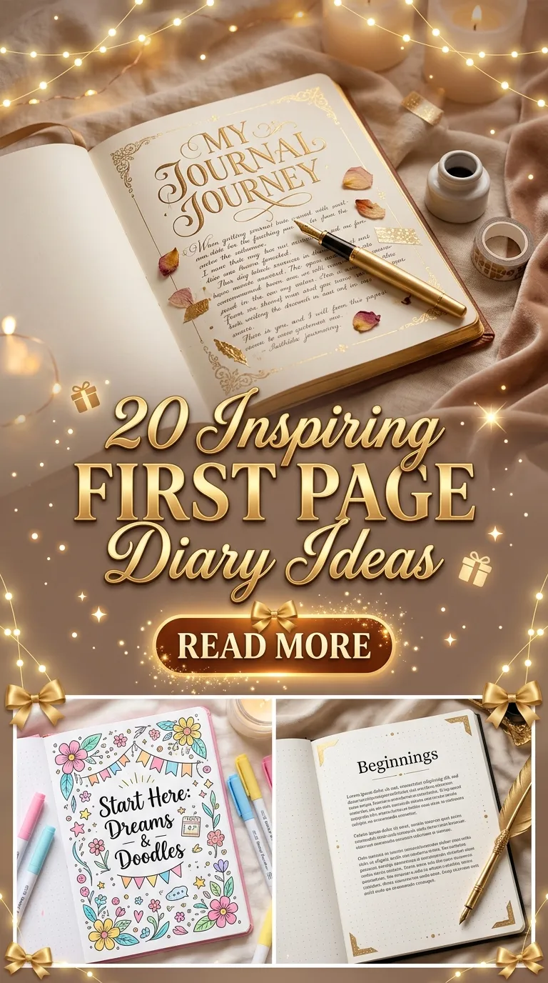 20 Inspiring First Page Diary Ideas 20 Inspiring First Page Diary Ideas