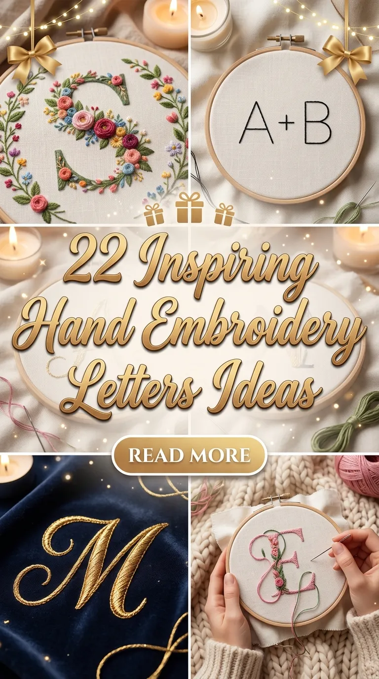 22 Inspiring Hand Embroidery Letters Ideas