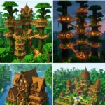 20 Minecraft Oak Jungle House Ideas