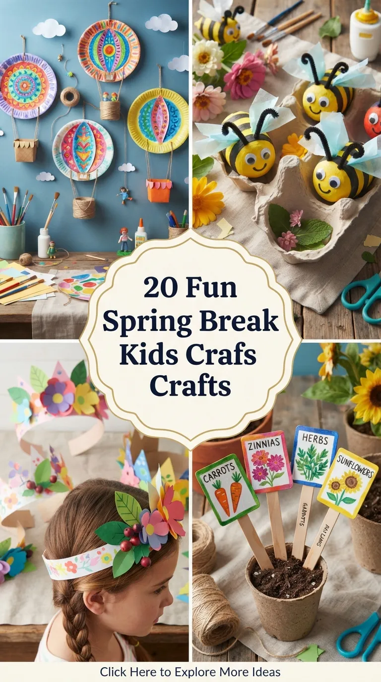20 Fun Spring Break Kids Crafts