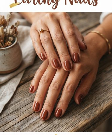 20 Dark Short Earthy Nails