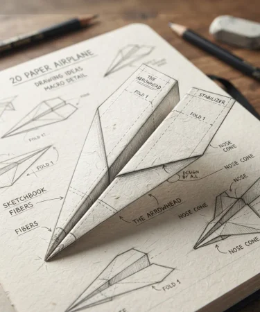 20 Paper Airplane Drawing Ideas