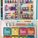 20 Kids Arts and Crafts Cabinet Organization